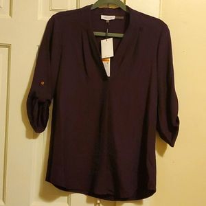 NEW Calvin Klein plum blouse